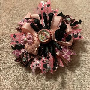 Toddler Hair Bow - Pink Minnie Mouse